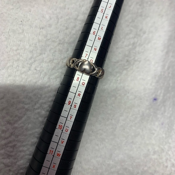 Sterling Silver EUC NF 925 X Heart Ring size 7.5 - Picture 8 of 9